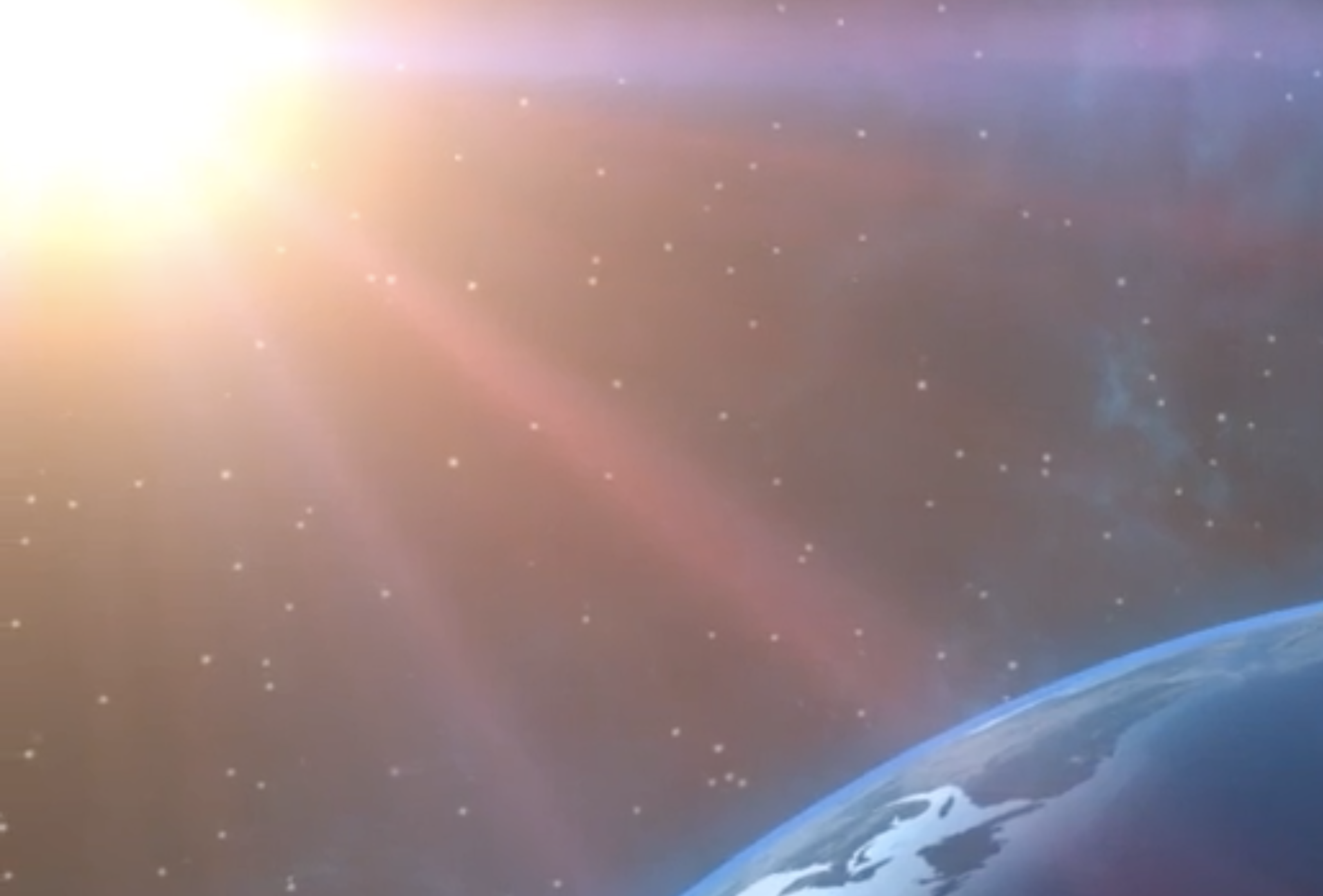 sun shining on the world