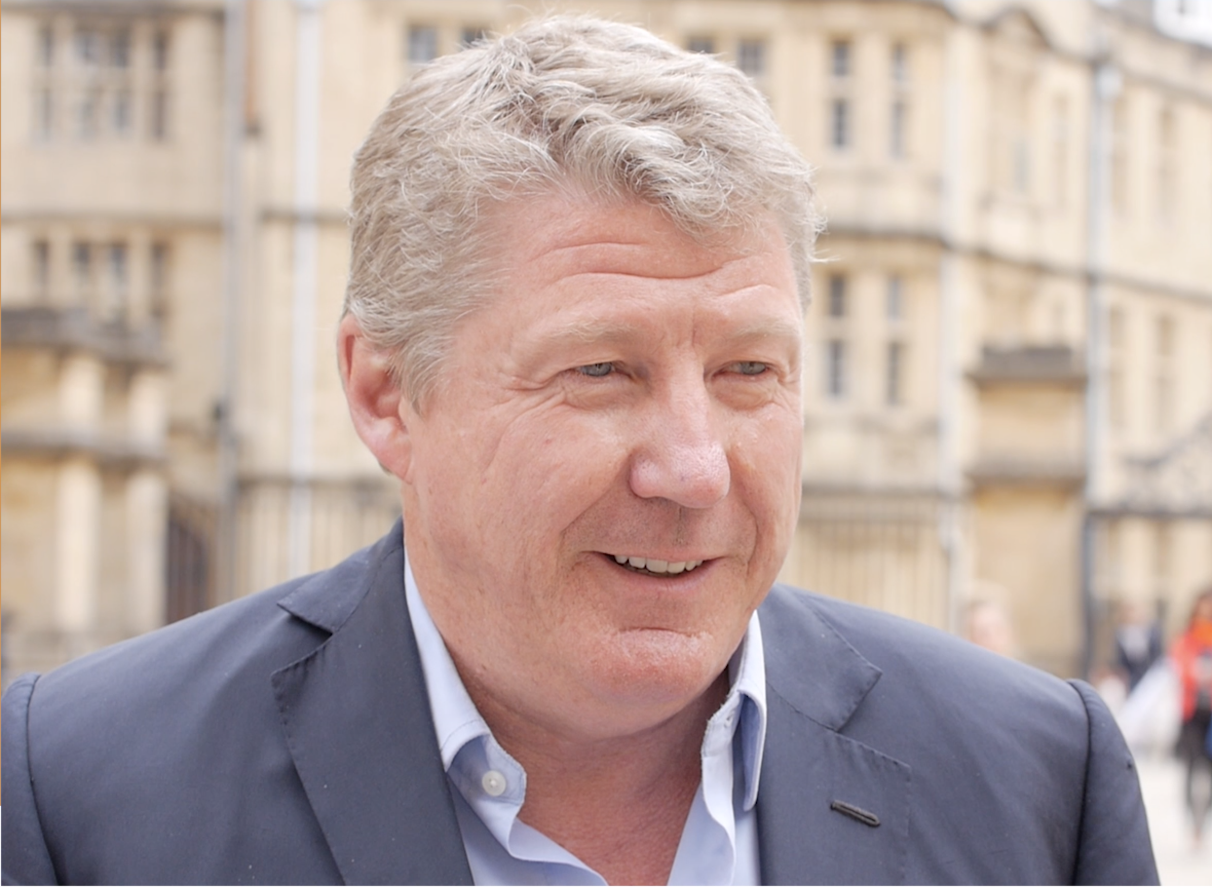 Keith Able being filmed in Oxford